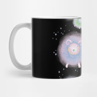 Children's Illustration Sheep in Galaxy Space - Colour Variant 3 Mug